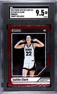 2024 Panini Caitlin Clark Collection Donruss 13 Target Red Foil Parallel SGC 9.5 - Picture 1 of 2