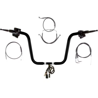 1 1/4" BBlack 12" Wild 1 Handlebar CKit 2007 Harley-Davidson Road Glide w/Cruise Foto 1 de 4