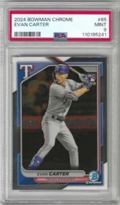 2024 Bowman Chrome Van Carter Texas Rangers Rookie # 65 PSA 9 MINT - Bild 1 von 2