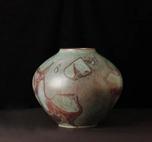Unique shape signed Japanese Bronze Vase ZJ23 - Picture 1 of 8