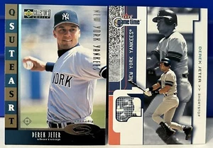 1 Derek Jeter 1998 Starquest SQ6 & 1 2001 #1 Fleer Spiel Zeit kostenloser Versand - Bild 1 von 2