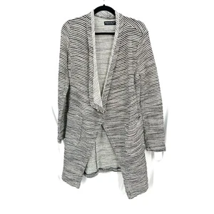 NEU Bagatelle Collection Open Front Long Cardigan Pullover Metallic Streifen XS - Bild 1 von 13