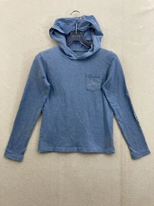Vineyard Vines Kids Youth Size Medium 10-12 Long Sleeve Hooded Shirt  Blue - Picture 1 of 9