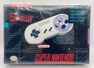 SNES Super Nintendo Controller OEM Official SNS-A-CR 1991 FACTORY SEAL - Picture 1 of 8