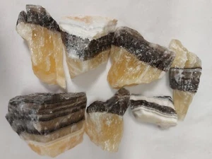 Zebra Onyx Calcite Rough 1lb - Picture 1 of 5