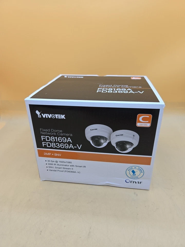 Vivotek FD8369A-V Network Dome Security Camera White 30 Fps 1920X1080 SNV 30M IR - Image 1 of 4