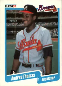 1990 Andres Thomas Fleer Baseball Card #597 - Picture 1 of 2