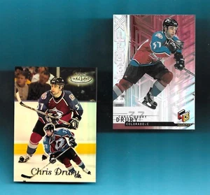 BOTH! CHRIS DRURY-COLORADO AVALANCHE! 99-00 Topps GOLD LABEL/HOLOGRFX SHARP! - Picture 1 of 2