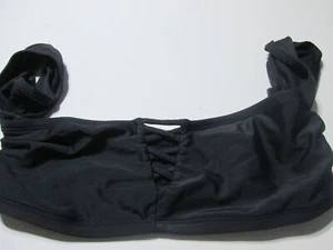 Hollister Womens Size M Bikini Top Black Wireless Unlined Wide Straps Swimwear - Picture 1 of 6