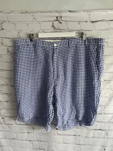 Ralph Lauren Polo Linen Check Shorts Classic Fit 44in Waist - Picture 1 of 6