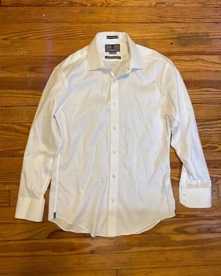 Black Brown 1826 Size 15 /32 Men Dress Shirt White 80's 100% Cotton  - Image 1 of 4