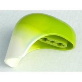 LEGO Bionicle Head Connector Block (Toa Inika) with Marbled White Pattern Lime