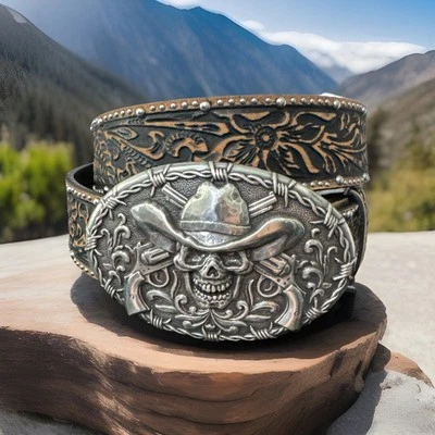 Tony Lama Belt GHOST OF TOMBSTONE Size 34 NWT Rare Find! - Image 1 of 4