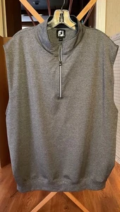FJ Foot Joy Golf Size XL Half-Zip Vest Pullover Gray Athletic Nylon Spandex - Picture 1 of 9