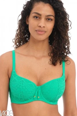 Sujetador Freya Sundance Sweetheart Bikini Acolchado Top Verde Jade 30 J Foto 1 de 4