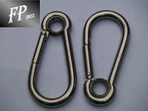Mousqueton à oeil 12mm ( lot 2 Pièces ) inox 316 Ref A531B120 - Imagen 1 de 1