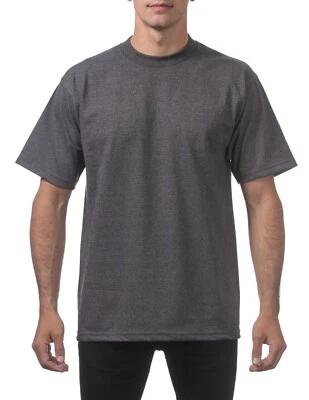 Men's Heavyweight Cotton Crewneck T-Shirt Pro Club 3 Pack Tee Bulk Solid Blank - Image 1 of 4