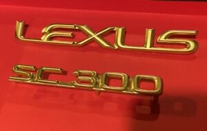 92-98 LEXUS SC300 REAR EMBLEM Luxury GOLD