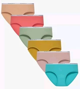 Demifill Teen Girls Underwear Cotton Briefs Panties for Teens Pack of 6 Colored - Picture 1 of 4