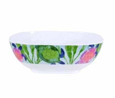 6.5" Sea Turtle Ocean Life Summer Beach Melamine Round Bowl Luau Party Supplies - Image 1 of 4