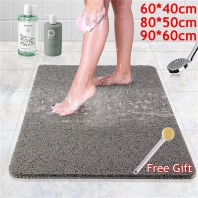 JUNHAO-SHOP Quick Dry Loofah Shower Mat for Inside Shower Non-Slip Anti Mould PVC Bath Mat