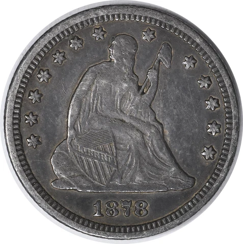 1878-CC Liberty Seated Quarter VF Uncertified #901 Cover
