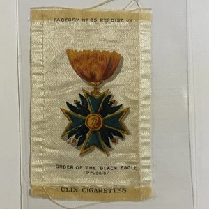 Ordine dell'Aquila Nera Croce Maltese Prussia Tabacco Seta Clix Sigarette C. 1910 - Foto 1 di 10
