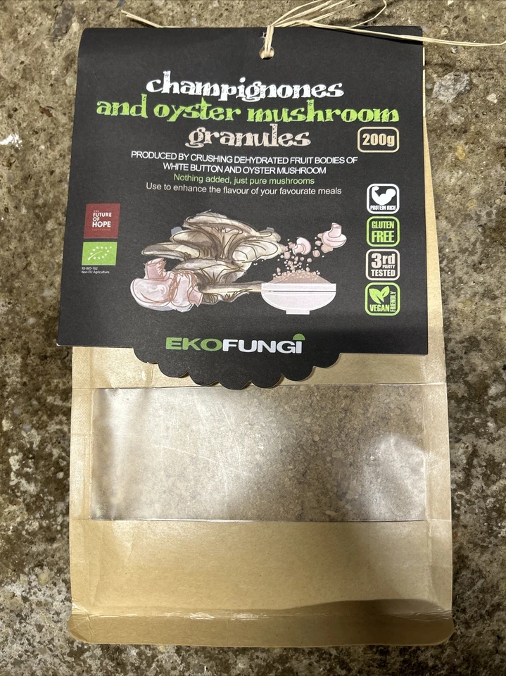 EF EKOFUNGI Organic Mushroom White Button & Oyster Dehydrated Granules Exp 5/23 - Image 1 of 1