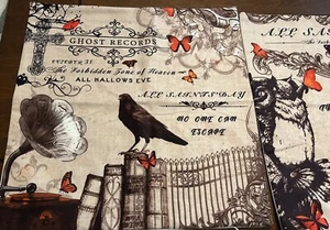 2 Halloween Pillow Covers 18x18 Orange Black Owls All Saints Day Hallows Eve - Picture 1 of 14