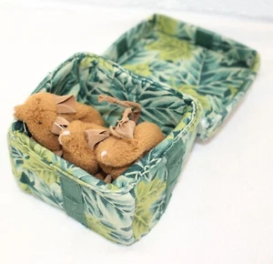 Folkmanis Folktails 3 Mice In Gift Box Finger Puppet Plush Toy GREEN VERSION ok - Picture 1 of 15