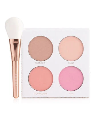 NIB Lorac Cue the Confetti Highlighter & Blush Quad Palette with Brush - Image 1 of 4