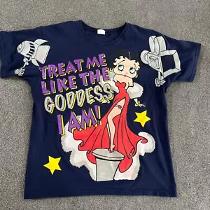 Vintage Betty Boop Shirt 1997 Treat Me Like the Goddess I Am Adult XL - Picture 1 of 10