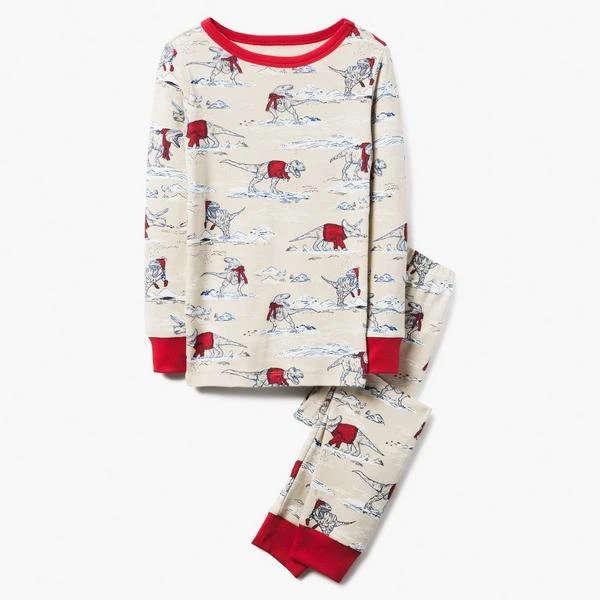 NWT Gymboree Christmas Boys Gymmies Dino Winter Dinosaur Pajama Set Holiday - Image 1 of 1