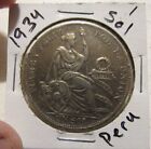 1934 Silver Peru One Sol