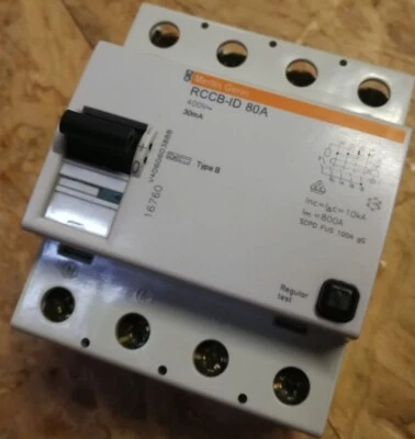 Merlin Gerin 16760 RCCB-ID 80A 0,03A Typ-B FI-Schutzschalter 30mA allstrom - Image 1 of 4