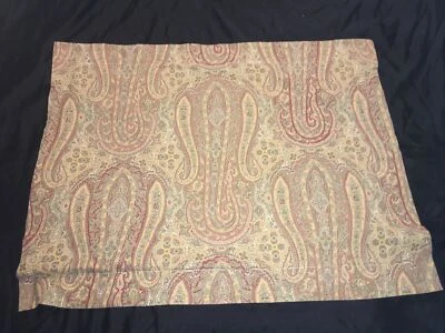 Mirabello Paisley Standard Sham Marrón Rojo Verde Vintage Vid Hecho en Italia Foto 1 de 4