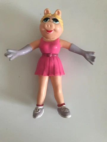 Miss Piggy Bendable Figure Justoys Bend-Ems Jim Henson Muppets Vintage Rare Cover