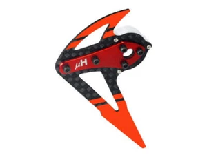 Aluminium/Carbon Fibre Tail Motor Mount W/ Fin Set (RED) - OMP Hobby M2 V2/EXP - Picture 1 of 5