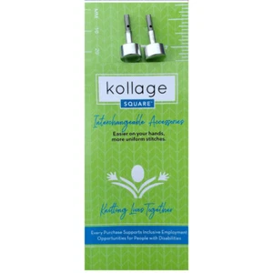 Kollage ::Square Interchangeable Cable Stoppers:: Pack of 2 - Picture 1 of 1