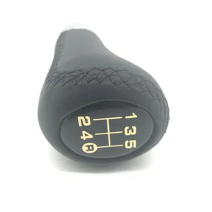 Accesorios para vehículos palanca de cambios perilla 5 velocidades cuero PU palanca de cambios manual coche - Imagen 1 de 8