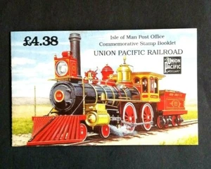 1992- Isola di MAN-GB-1 Libretto -Treni-USA Ferrovia transcontinentale-nuovi-MNH - Foto 1 di 5