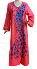 Plus Size 22US Maxi Egyptian Cotton Embroidered Kaftan Dress Long Sleeve Abaya