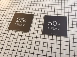 Gottlieb Reproduction Coin Door Inserts $.25 A-16509 Price Label x 3 - Picture 1 of 4