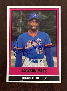 1986 TCMA Minor League Reggie Dobie #2 AUTO Jackson Mets AUTOGRAPH Signed - Picture 1 of 2