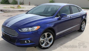 Ford Fusion 2013-2020 Hood Lower Rocker Vinyl Graphics Kit 3M Stripes Decals - Picture 1 of 7