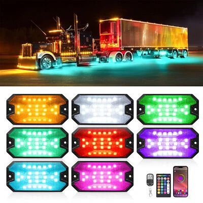 8-12-16 PC RGBW LED Luces de roca Luz de pozo de rueda inferior Universal para todos los autos Foto 1 de 4