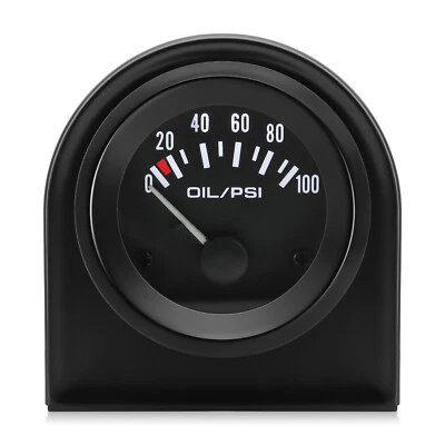 2'' 52mm Universal LED Pointer 0~100 PSI Oil Pressure Gauge with Sensor - Image 1 of 4