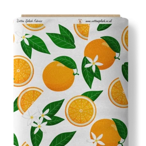 IMPRESIÓN DIGITAL NARANJAS por Cotton Splash 100% TELA ALGODÓN por medio metro - Imagen 1 de 2