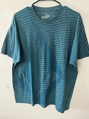 VOLCOM Men's Green striped Short Sleeve T-shirt Size XL Blusish - Image 1 of 4