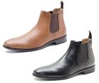 Red Tape Beeston Black Tan Mens Leather Pull On Chelsea Boots Casual Formal